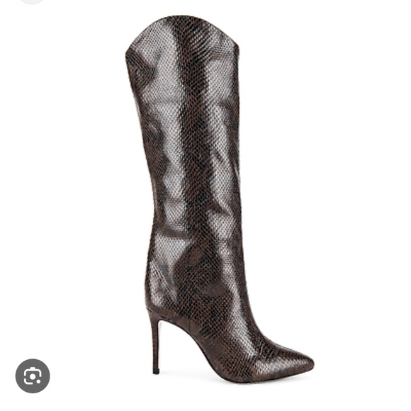 Schultz Maryana boot brown black snakeskin 10 NWT - Picture 2 of 6